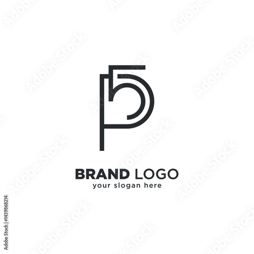 Minimalist 5P Logo - Unique Letter Combination Design.