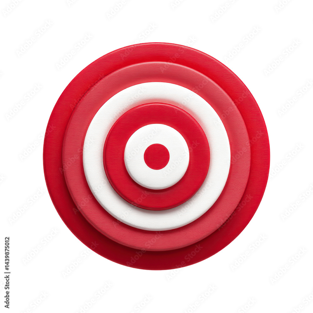 Red and White Target Circle - Goal Achievement Concept Red and White Target Circle - Goal Achievement Concept