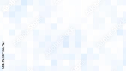 White and blue simple abstract square background, geometric animation