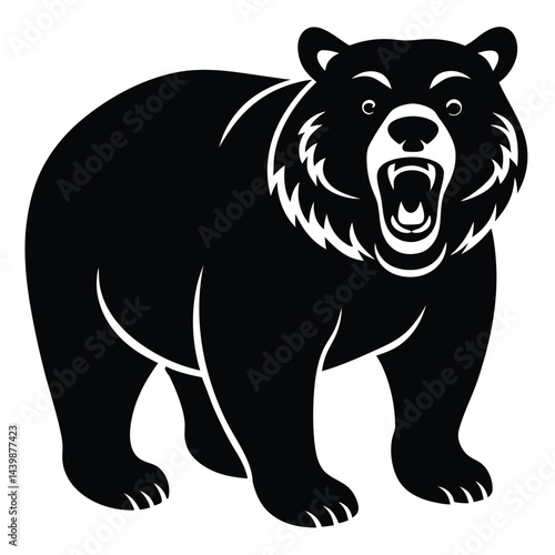 Vector Illustration Of Cute Kamchatka Brown Bear