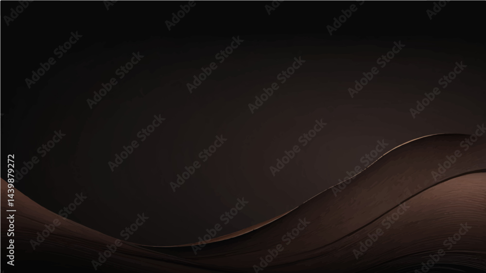 Fototapeta premium Black and dark brown Gradient Background It highlights the soft, textured.