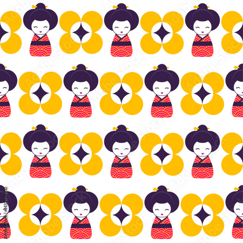 japanese  decorative vector seamless  pattern