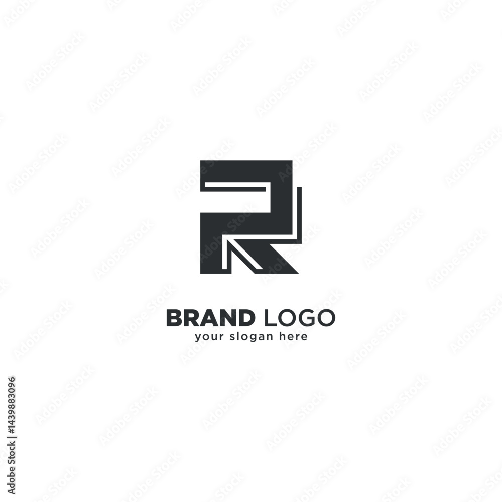 Fototapeta premium Creative Abstract R Letter Logo Design - Unique Modern Branding Concept.