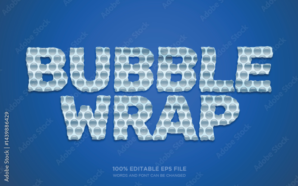 Fototapeta premium Bubble wrap editable text style effect