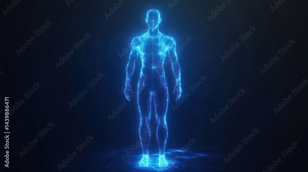 Digital hologram human figure design Digital hologram human figure design
