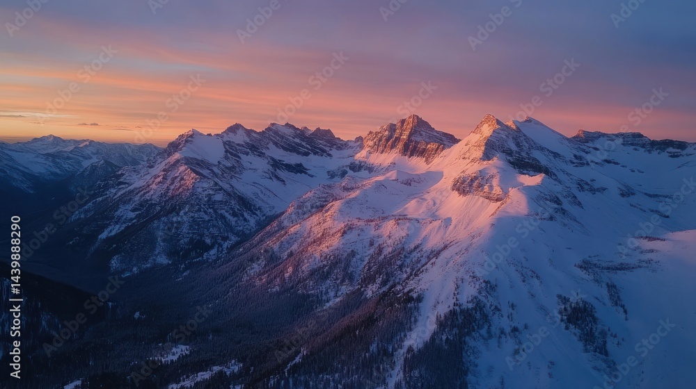 Sunset over Snowy Peaks Sunset over Snowy Peaks
