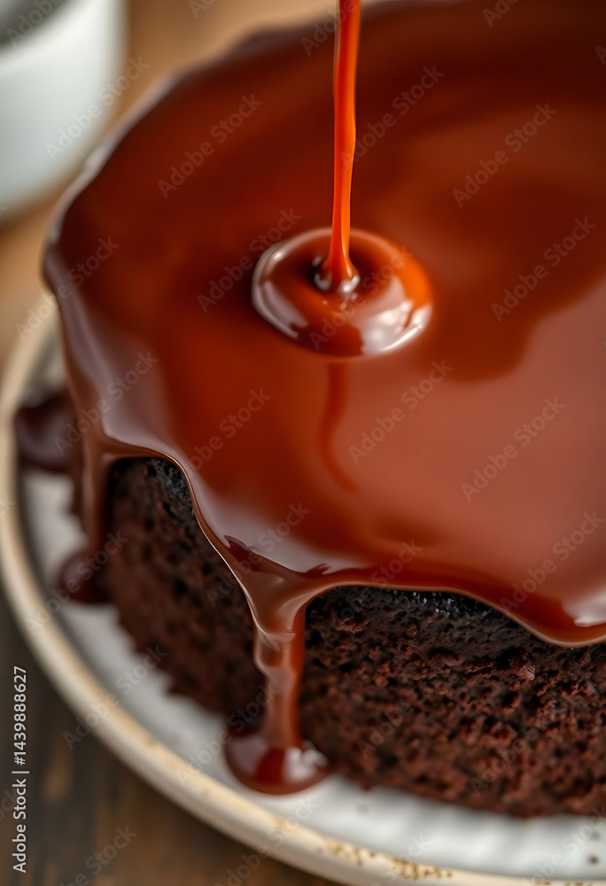 piece of chocolate cake on a white plate piece of chocolate cake on a white plate