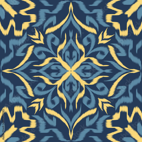 Vintage Mediterranean Tile Pattern | Ornamental Floral Seamless Design