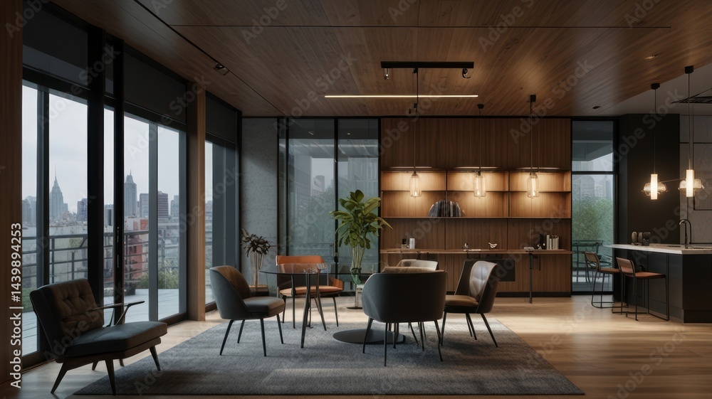 Fototapeta premium Modern City Apartment Interior