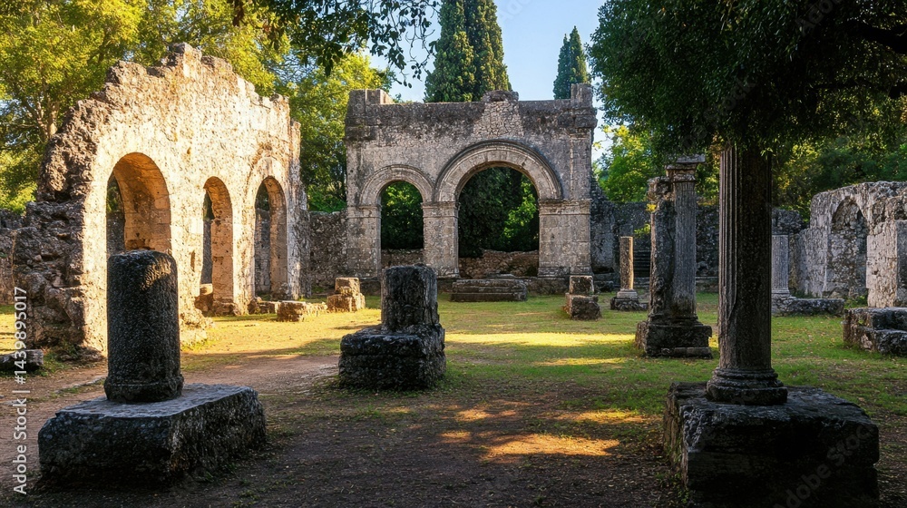 Fototapeta premium Ancient city ruins and archaeological sites featured in educational tour packages