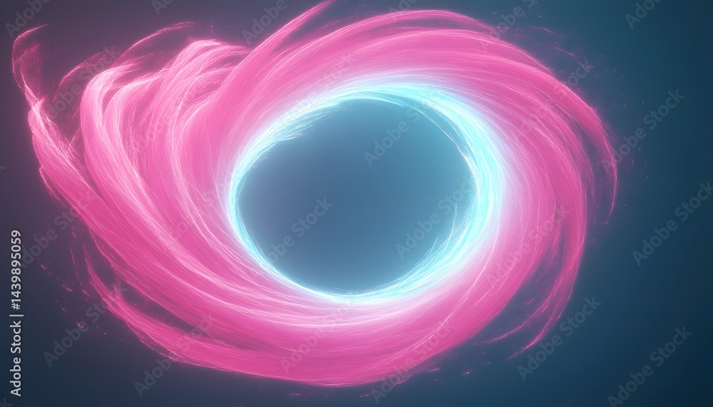 A Swirling Vortex Of Pink And Blue Nebula Clouds