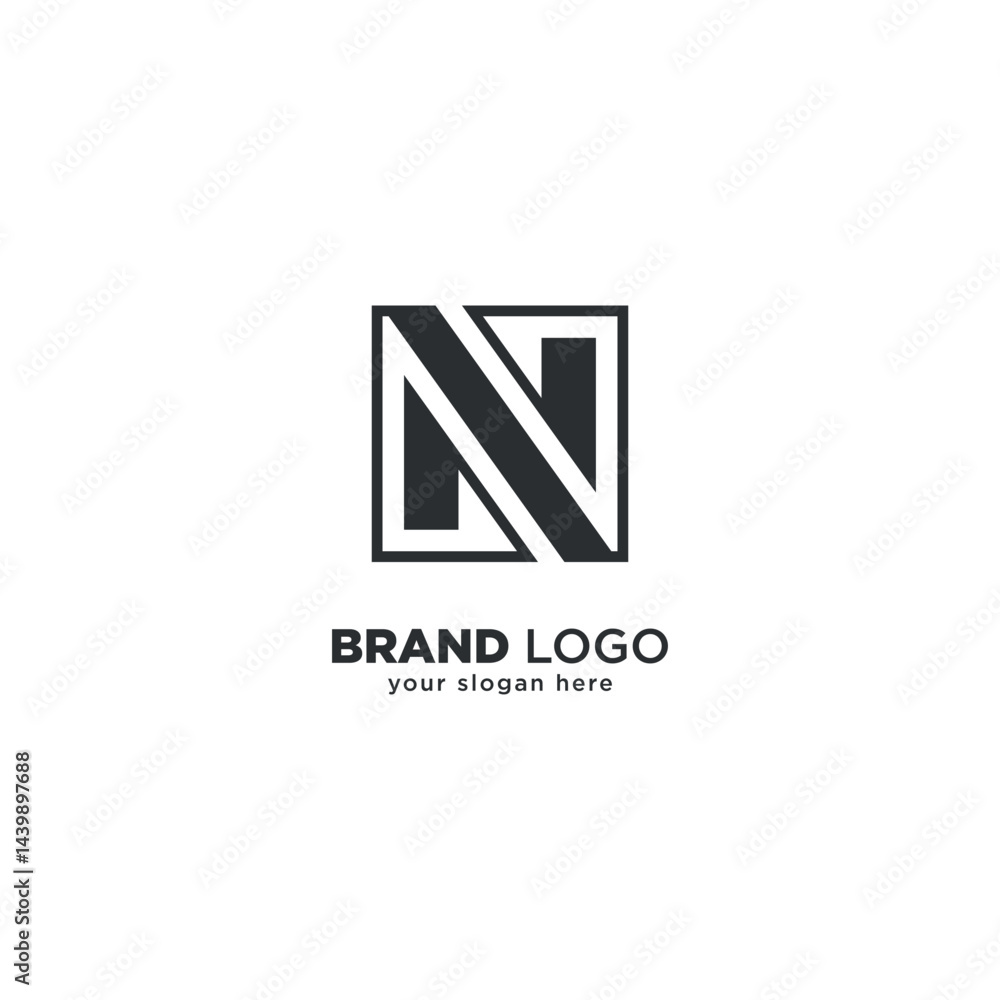 Creative Abstract Geometric N Letter Logo Design - Unique Modern Branding Concept. Creative Abstract Geometric N Letter Logo Design - Unique Modern Branding Concept.