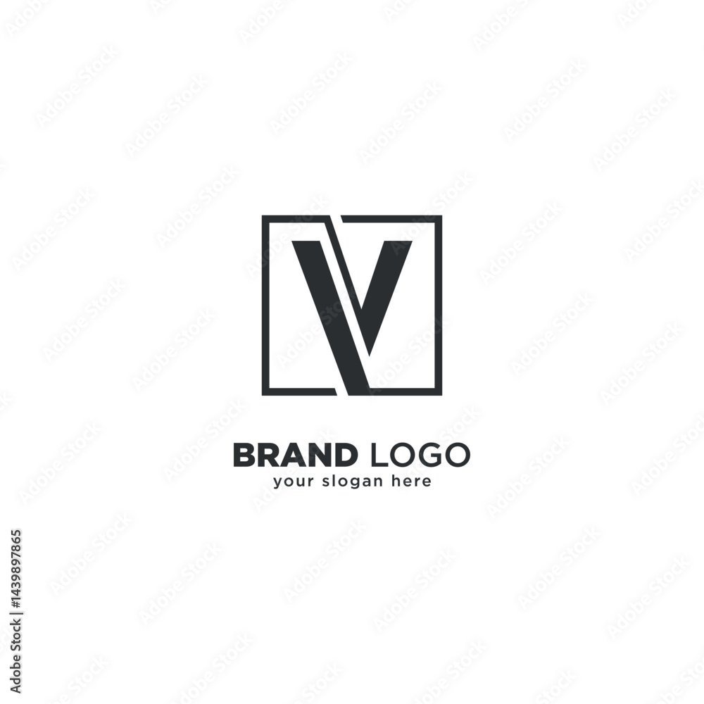 Creative Abstract Geometric V Letter Logo Design - Unique Modern Branding Concept. Creative Abstract Geometric V Letter Logo Design - Unique Modern Branding Concept.