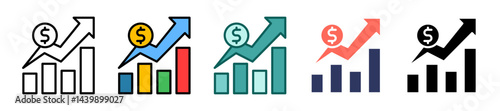 Stock Market glyph multiple icon
