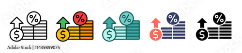 Interest glyph multiple icon