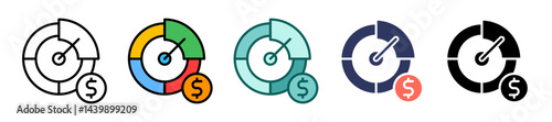 Roi Optimization glyph multiple icon