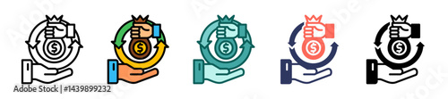 Investment Income glyph multiple icon