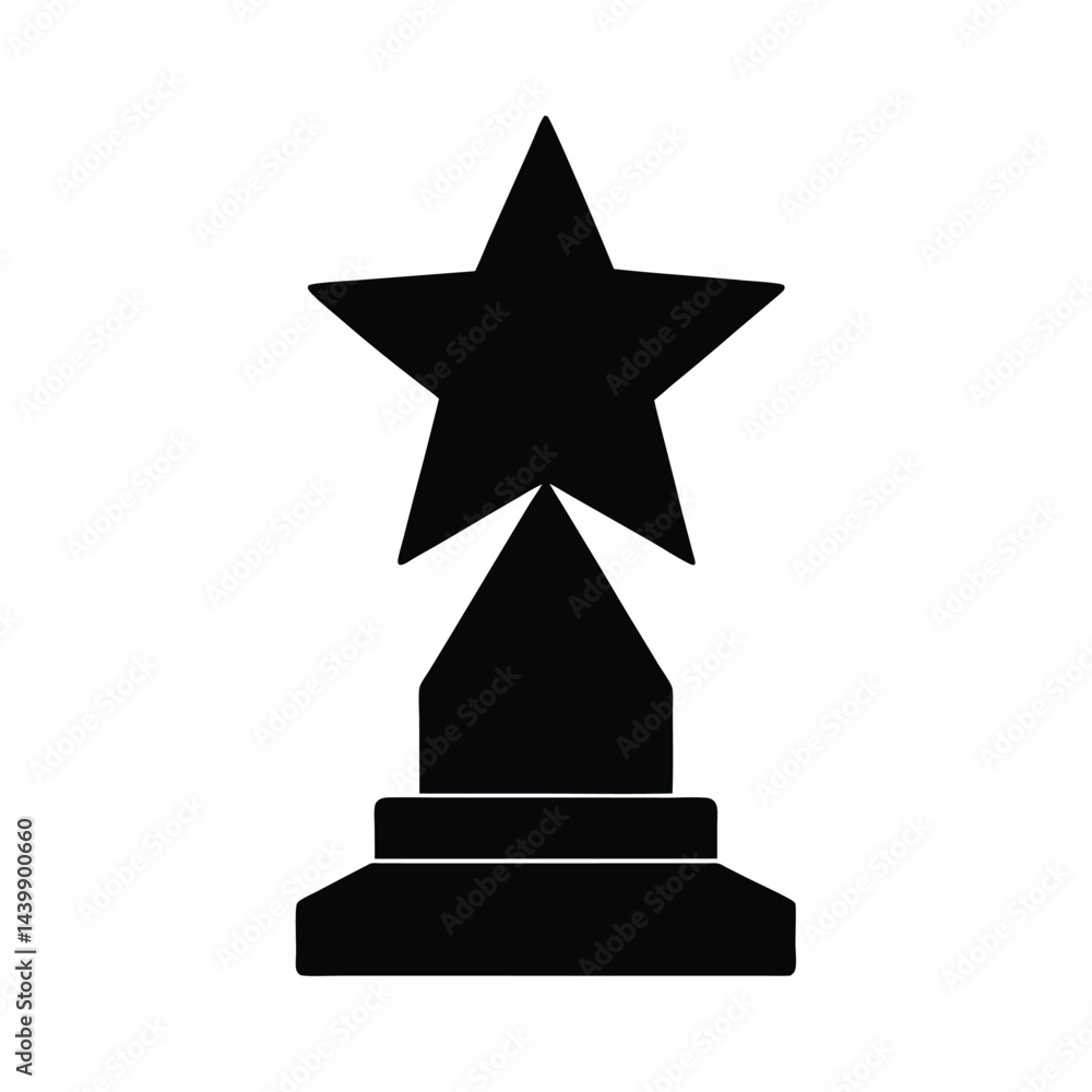 Star Award vector silhouette Star Award vector silhouette