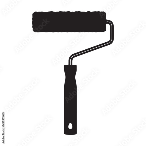 Paint Roller Silhouette Vector Illustration for Painting and Decorating Projects