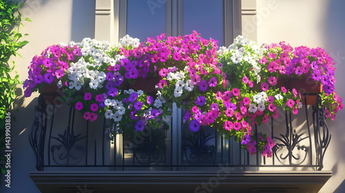 Stunning Petunia Balcony Garden: A Vibrant Floral Display