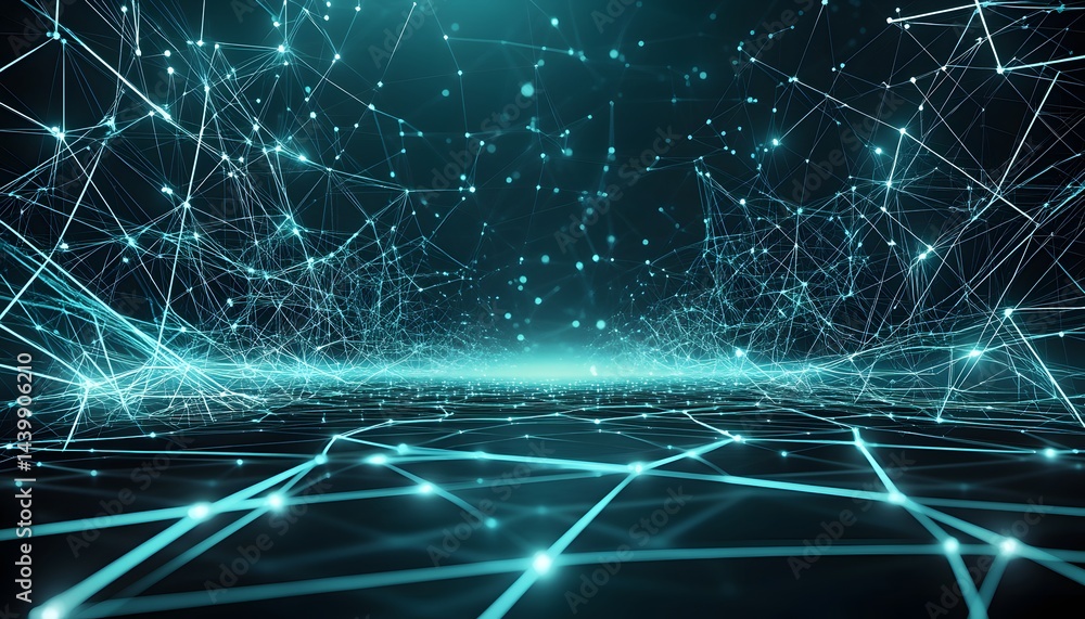 Obraz premium Abstract representation depicts a digital network with connected data points