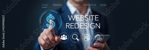 Wallpaper Mural Businessperson's touch to website redesign project Torontodigital.ca