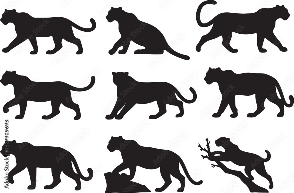 Obraz premium animals silhouettes collection