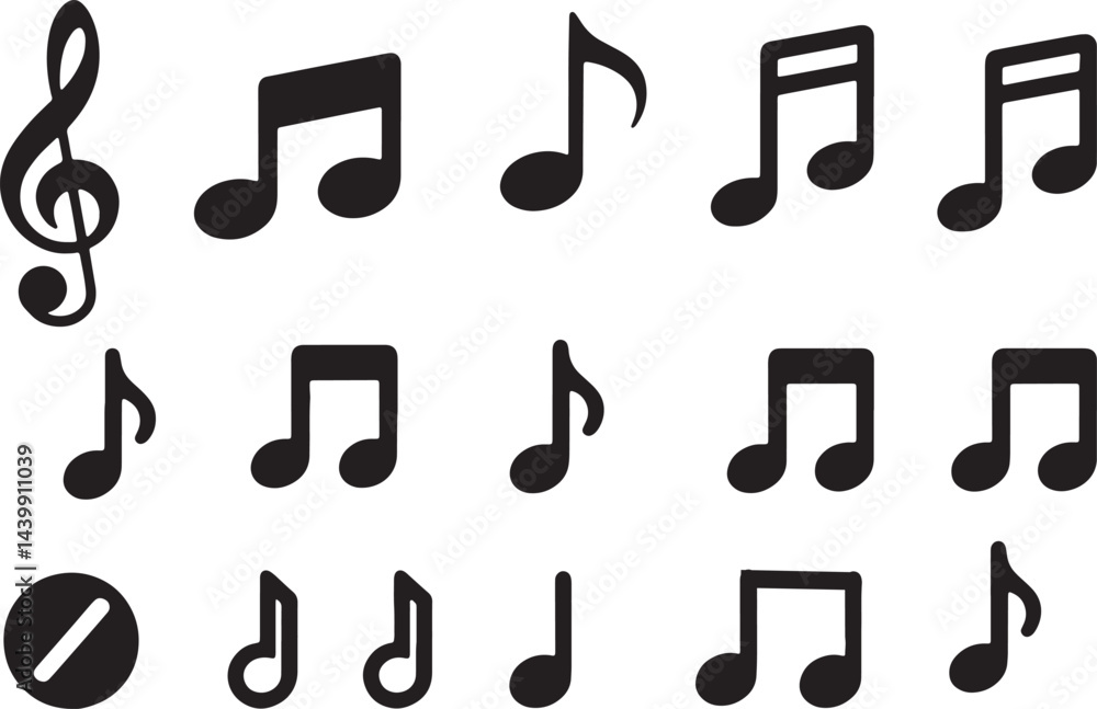 Fototapeta premium set of musical notes