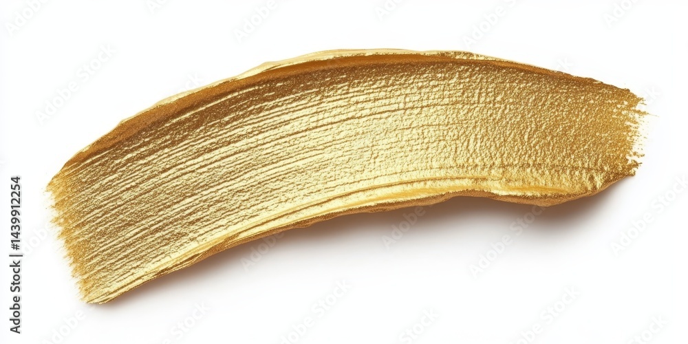 Golden Texture Background, Gold Brush Stroke, Gold Paint Smear, Abstract Metallic Art