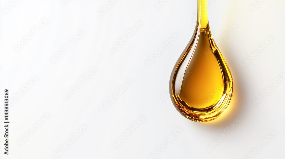 Elegant Drop of Olive Oil or Oily Cosmetic Liquid Dripping Image Elegant Drop of Olive Oil or Oily Cosmetic Liquid Dripping Image