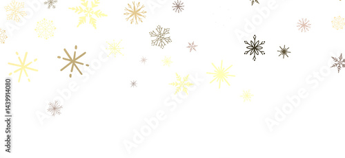Whirling Snowflakes: Enthralling 3D Illustration of Falling Festive Snow Crystals