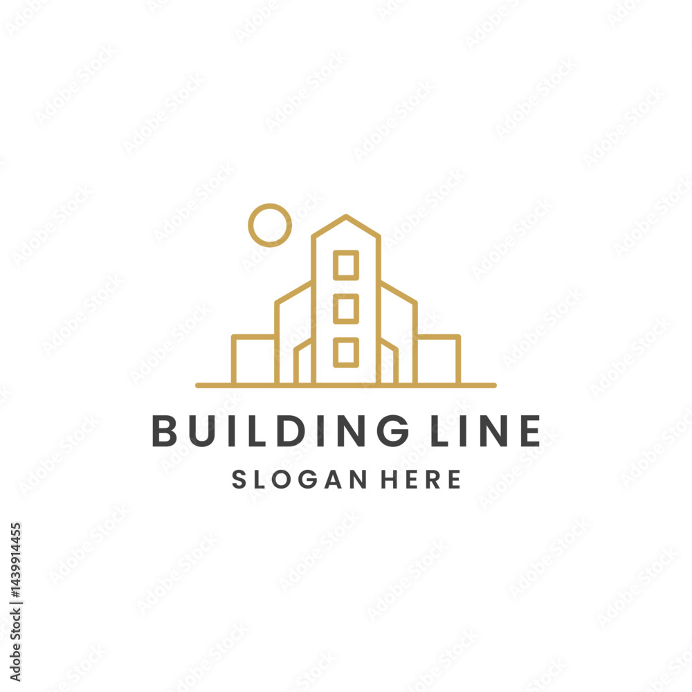 Building logo vector icon illustration style Building logo vector icon illustration style