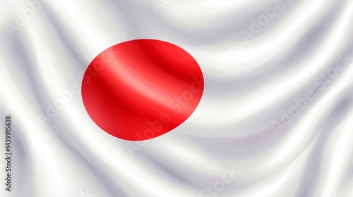 Obraz na płótnie Flag of Japan Vibrant Japanese Flag Waving, a Powerful Symbol of the Land of the Rising Sun. w salonie