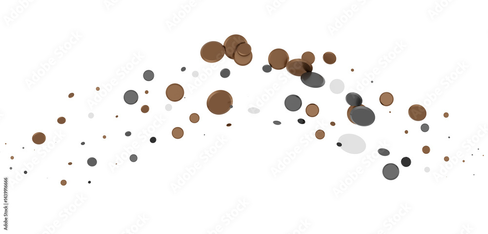Multicolored confetti on white Multicolored confetti on white