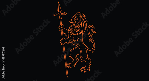 Lion with Crown and Spear