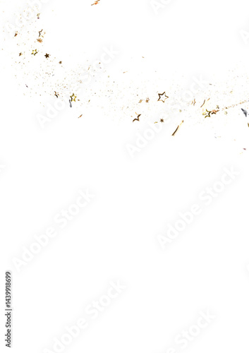 stars gold rainfall in 3d