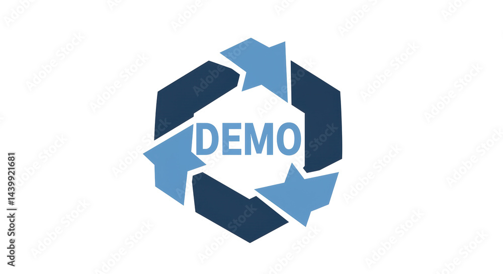Isolated Demo Icon with Arrows Isolated Demo Icon with Arrows