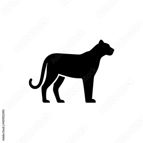 Black panther animal silhouette