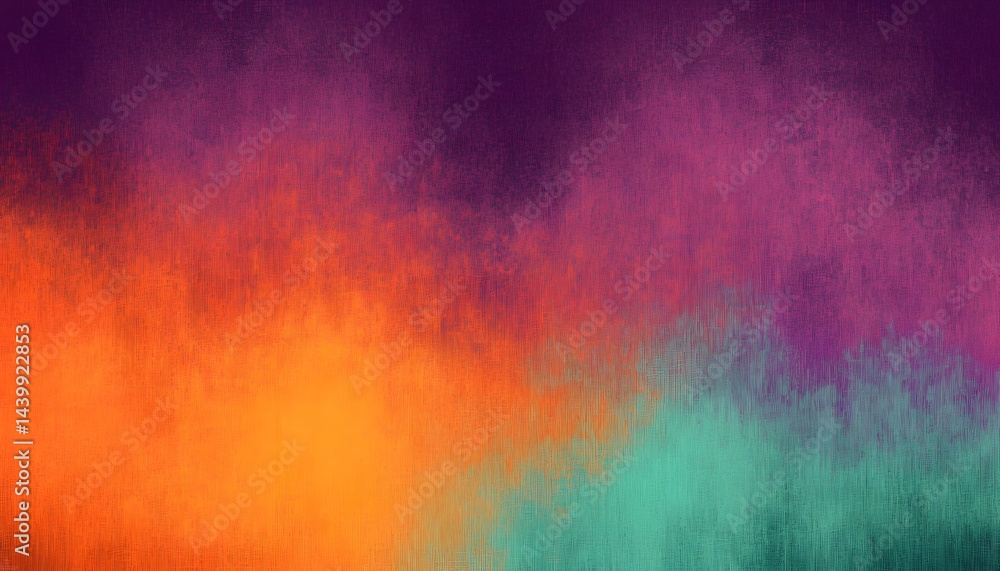An abstract artwork featuring several blended and colorful hues