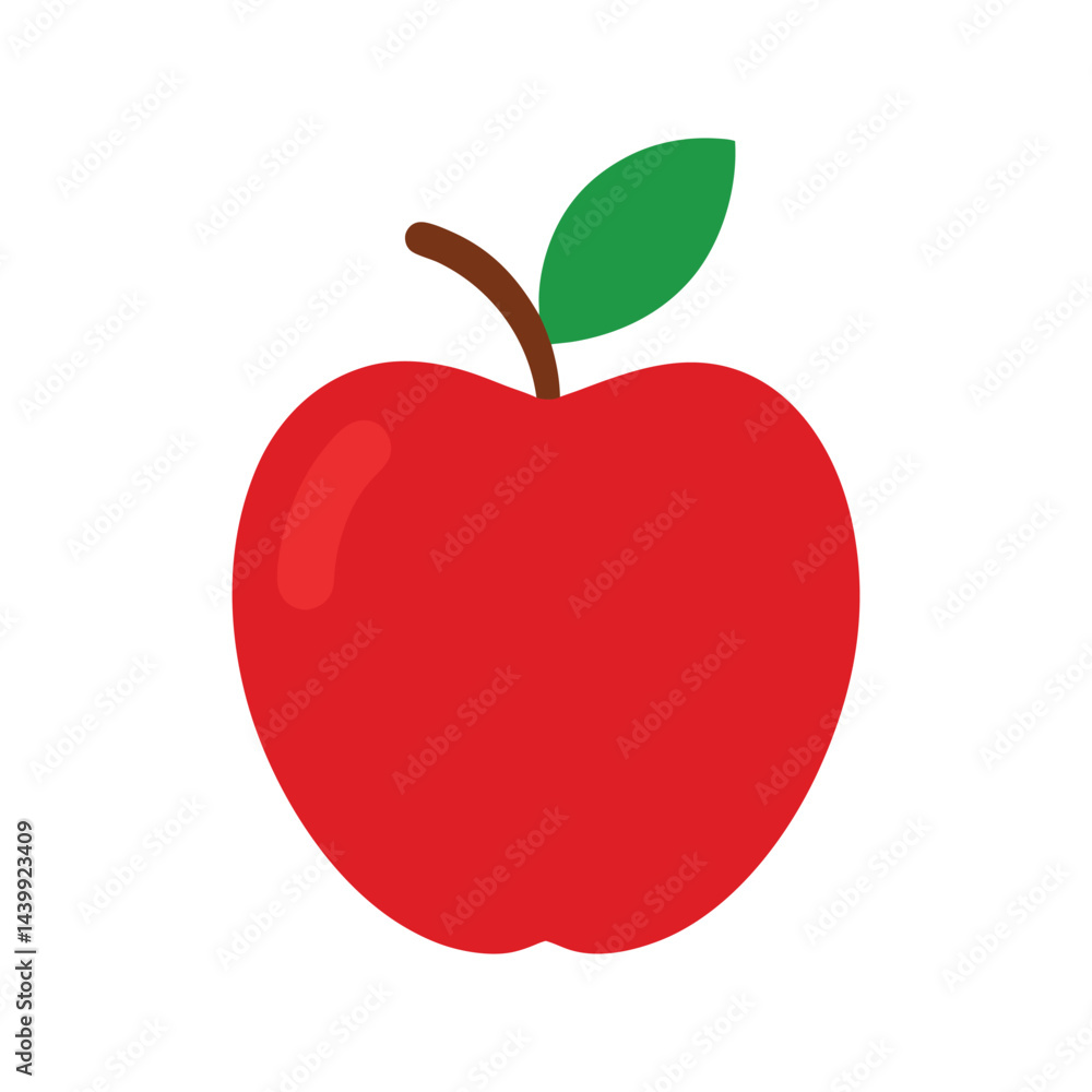 red apple vector illustration on white background red apple vector illustration on white background