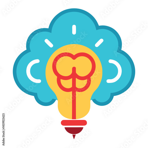 brainstorm icon on white background