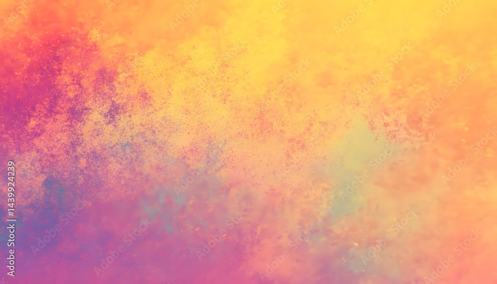 Abstract gradient background featuring vibrant watercolor splatters and textures