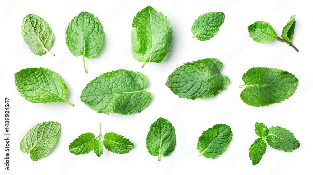 Tropical leaves frame with mint green with white background. Macro photography of green leaves placed on white background with various pattern. Digital image for botanical and summer design. AIG51. Tropical leaves frame with mint green with white background. Macro photography of green leaves placed on white background with various pattern. Digital image for botanical and summer design. AIG51.
