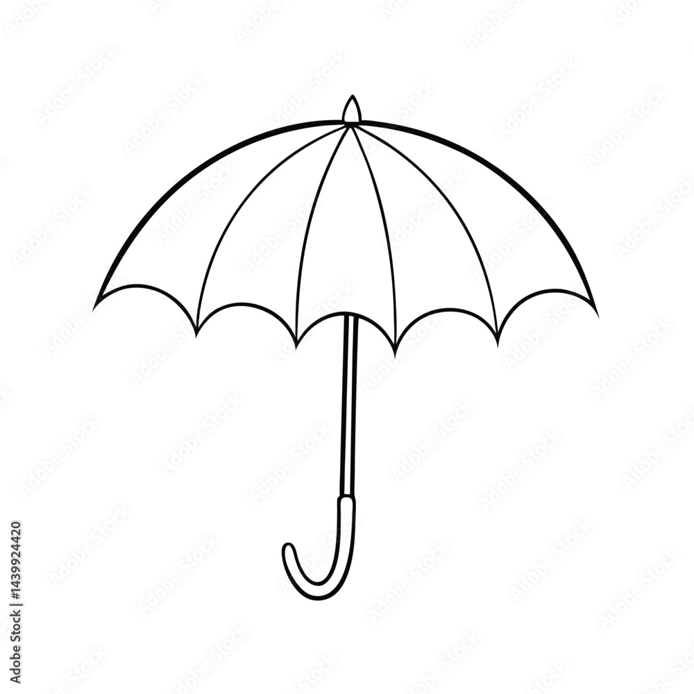 umbrella line art vector isolated on white background umbrella line art vector isolated on white background