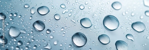 Obraz na płótnie Close-Up of Water Droplet Pattern on Shiny Metallic Surface, Water Repellency Effect w salonie