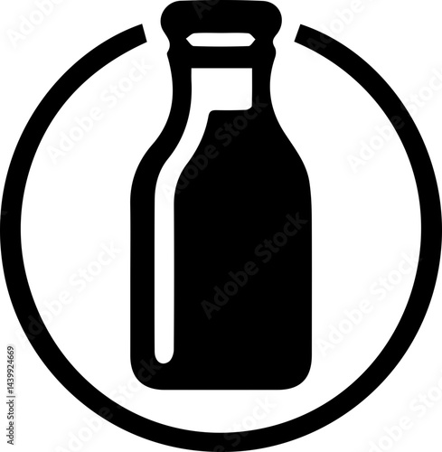 Bottle Icon in Circle