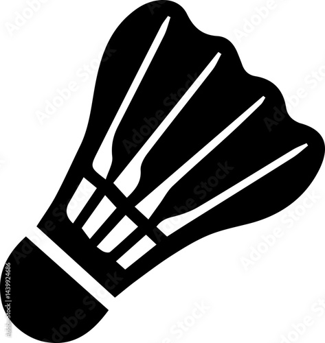 Black Shuttlecock Icon