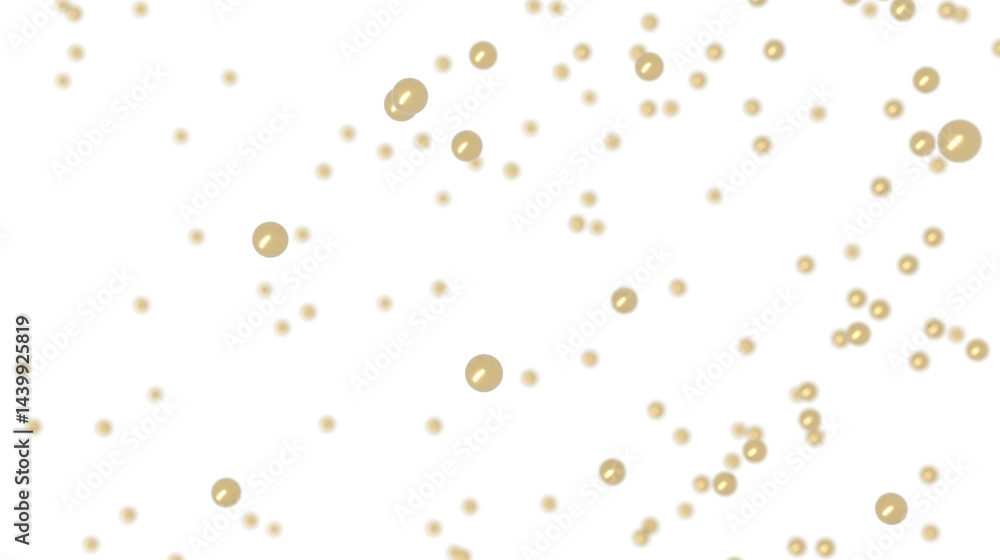 Abstract background with golden pearls floating on white. Perfect for luxury, elegant designs. Abstract background with golden pearls floating on white. Perfect for luxury, elegant designs.