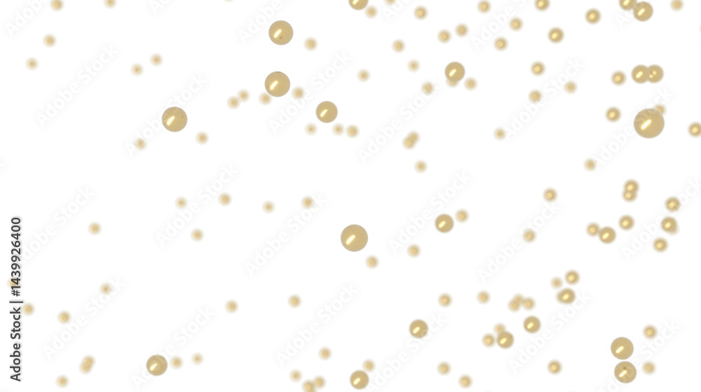 Beautiful image of golden pearls floating on a white background. Perfect for elegant designs. Beautiful image of golden pearls floating on a white background. Perfect for elegant designs.
