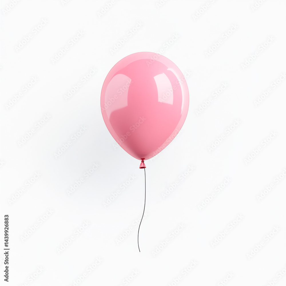 Floating pink balloon in a bright setting showcasing minimalistic design elegance Floating pink balloon in a bright setting showcasing minimalistic design elegance